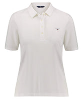 GANT Womens Orig Short Sleeve Polo Shirt White M